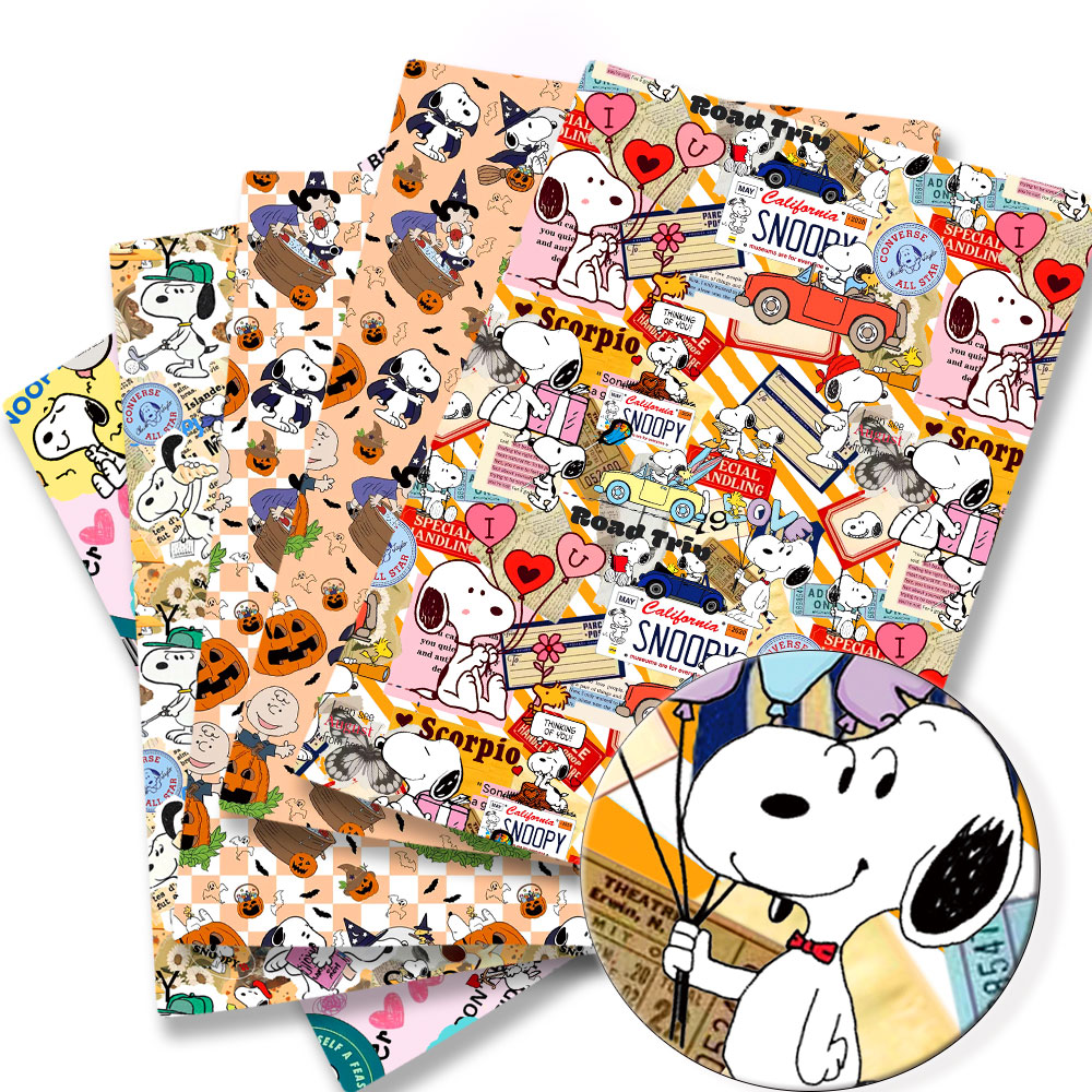 Sewing Production - ผ้าทอ TAKARA TOMY ลายสนูปปี้ ขนาด 140x50