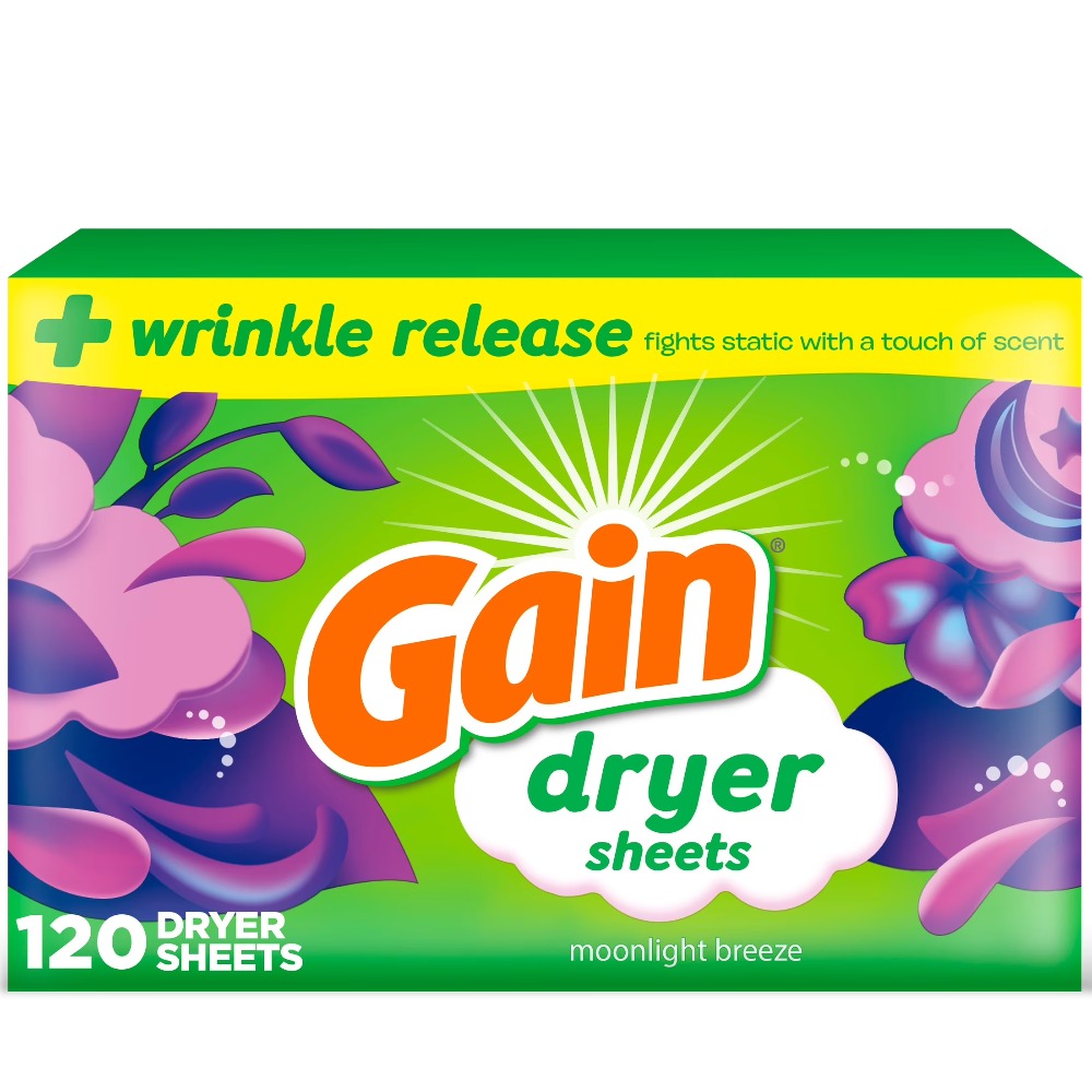 Fabric Softener Sheet - แผ่นปรับผ้านุ่มสำหรับเครื่องอบผ้า กลิ่นมูนไลท์ บรีซ 120 แผ่น ช่วยลดไฟฟ้าสถิต