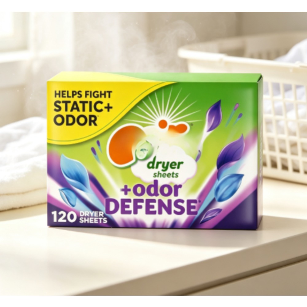 Fabric Softener Sheet - แผ่นน้ำยาปรับผ้านุ่มสำหรับเครื่องอบผ้า ป้องกันกลิ่นไม่พึงประสงค์ กลิ่นซุปเปอร์เฟรช 120 แผ่น ช่วยลดไฟฟ้าสถิต
