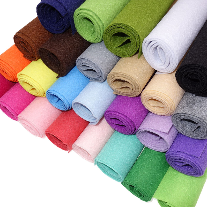 Fabric Softener Sheet - ผ้าสักหลาดไม่ทอผ้าสักหลาดแผ่น DIY เย็บตุ๊กตาหัตถกรรมวัสดุหนา 1 มม.โดยเมตร/ม้วน