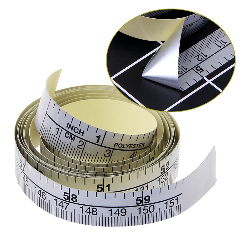 Sewing Label - เทปวัดเมตริกแบบมีกาวในตัว151ซม. ไม้บรรทัดไวนิลสำหรับสติกเกอร์เครื่องเย็บผ้า