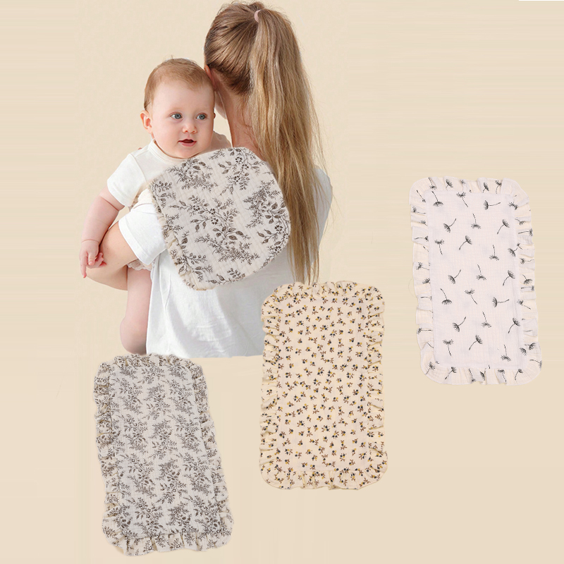 Shoulder Pad Set In - 3 ชิ้น/เซ็ตสีทึบและพิมพ์ Muslin ผ้าฝ้ายไหล่ Rag Baby