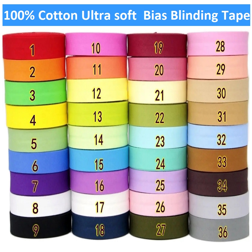 Binding Tape Bias - ความกว้าง 20 มม.Ultra Soft Bias เทปผ้าฝ้าย