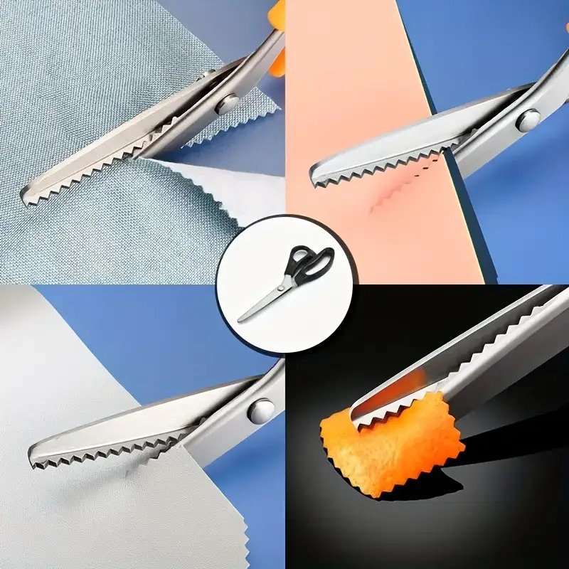 Pinking Shear Blade - กรรไกรตัดผ้าแบบมืออาชีพ ใบมีดหยัก แข็งแรงทนทาน สำหรับงานตัดเย็บเสื้อผ้า งานควิลท์ งานฝีมือ