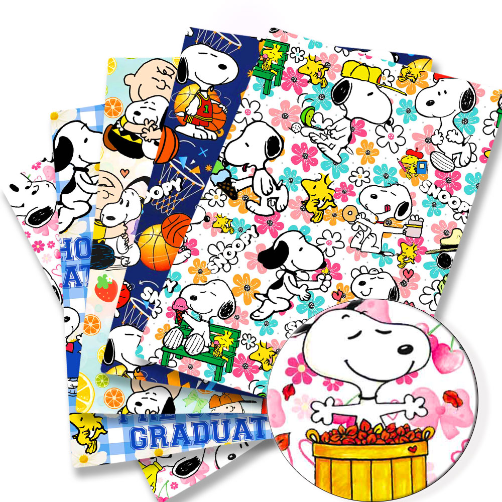 Sewing Production - ผ้าทอพิมพ์ลายการ์ตูนสนูปปี้ ขนาด 140x50 ซม. จาก TAKARA