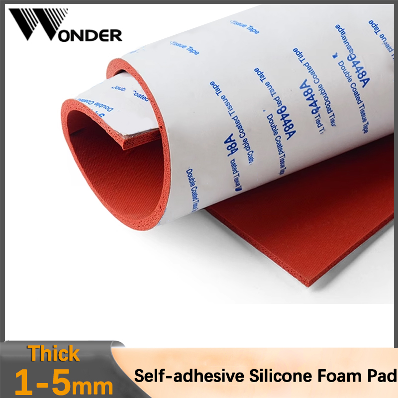 Fabric Softener Sheet - Self-กาวยางซิลิโคนแผ่นโฟมสีแดงฟองน้ํานุ่มสูงอุณหภูมิResist Seal Padหนา 1 มม.-5 มม