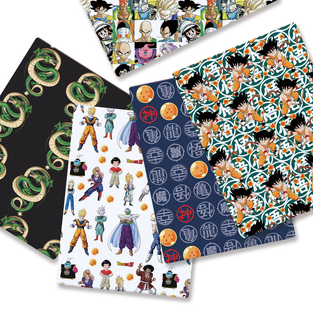 Sewing Production - ผ้าลายดราก้อนบอล สำหรับงานเย็บปะติดปะต่อ DIY ขนาด 140*50 ซม.