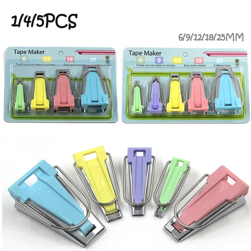 Binding Tape Bias - Professional Bias Tape Makers ชุด6Mm/12Mm/18Mm/25Mm เย็บเครื่องมือสำหรับผ้าเย็บผ้าหัตถกรรมและ