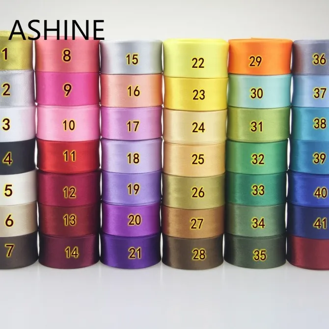 Binding Tape Bias - เทปผ้าซาตินโพลีเอสเตอร์สำหรับตัดเย็บเสื้อผ้าขนาด25มม. 50หลา
