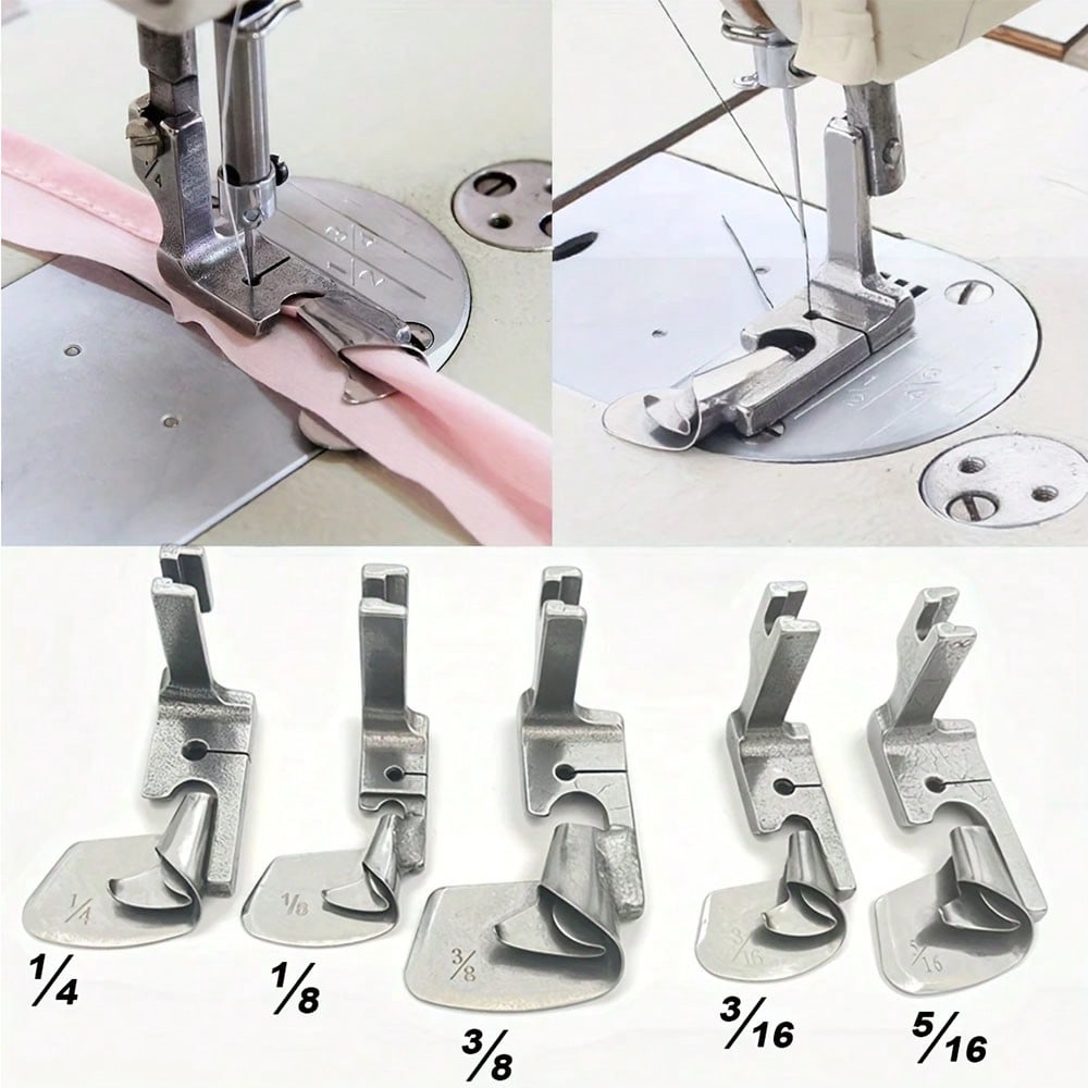 Textile Sewing Machines - ตีนผีจักรเย็บผ้าอุตสาหกรรมแบบโค้ง 1 ชิ้น ขนาด 1/8