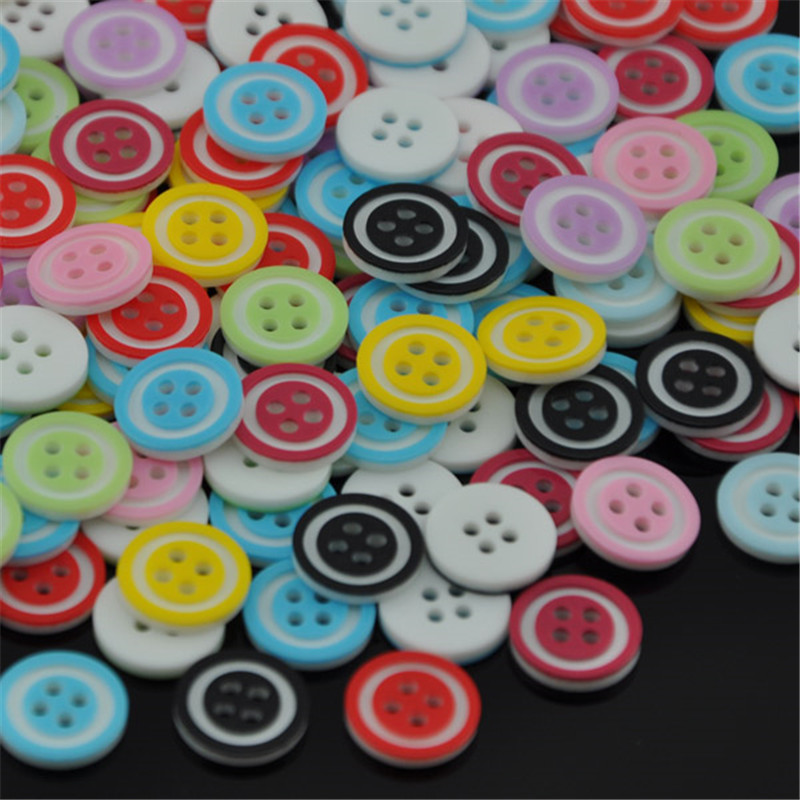 Button Hole Cutter - 50/100 ชิ้น กระดุมเรซิ่นแบบมีรู 4 รู สำหรับงานเย็บผ้าและสมุดภาพ