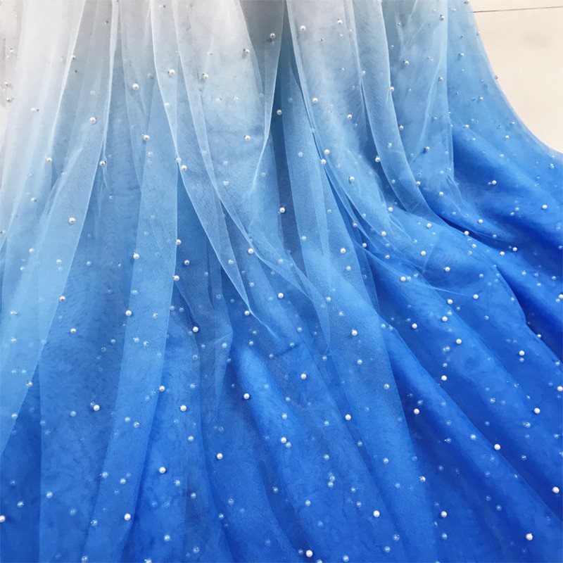 Sewing Batik Fabric - ผ้าตาข่ายมุกไล่เฉดสี ขนาด 100x150 ซม. วัสดุไล่เฉดสีสำหรับทำชุด DIY