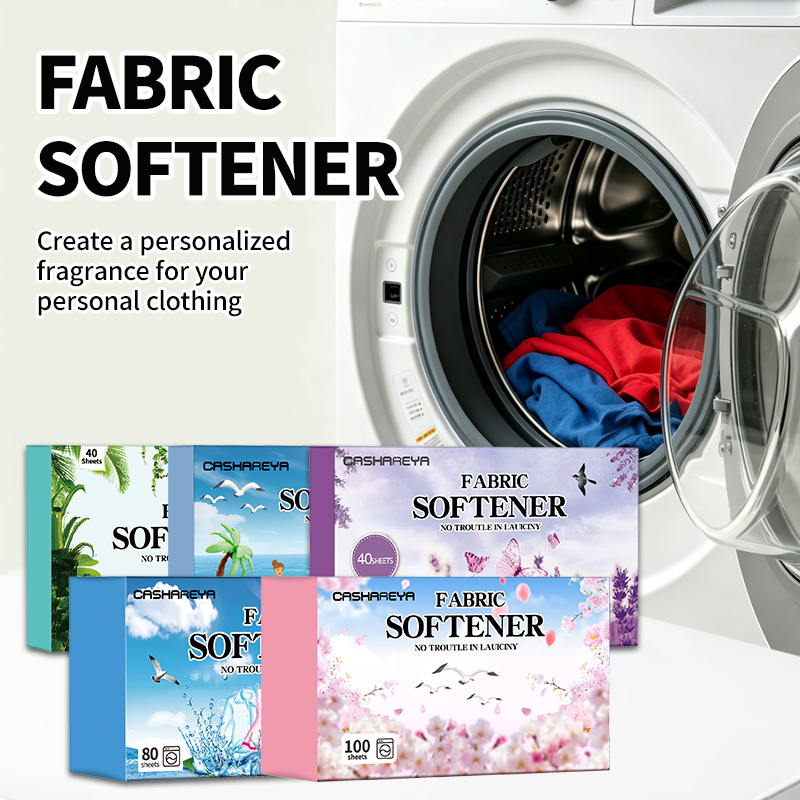Fabric Softener Sheet - CASHAREYA แผ่นปรับผ้านุ่มสําหรับเครื่องอบผ้า 40 แผ่น ลดไฟฟ้าสถิต ไร้รอยยับ