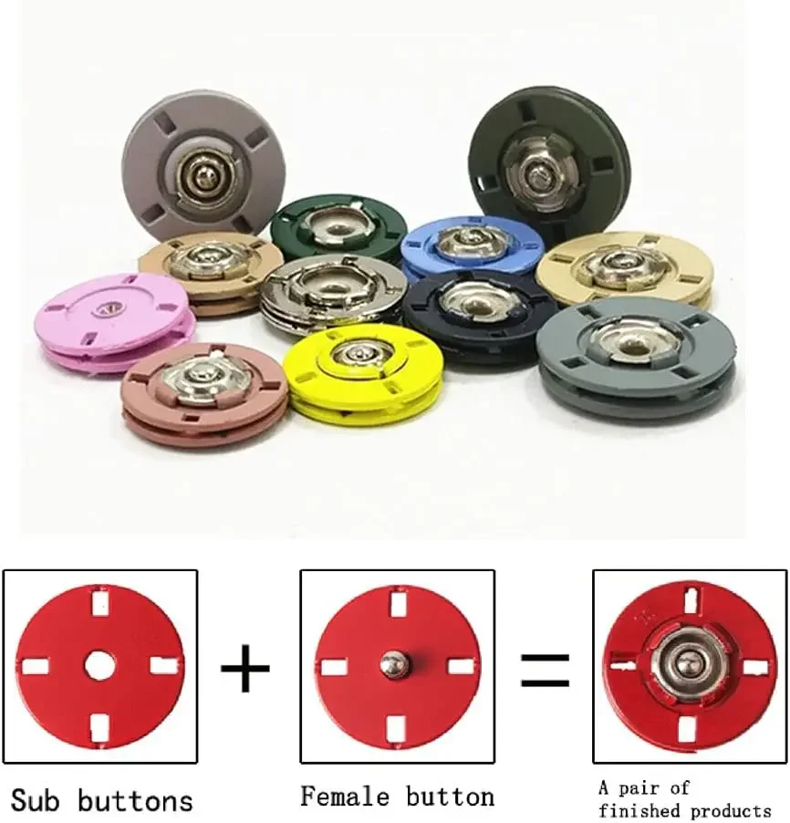 ปุ่ม Snap โลหะที่มีสีสันสําหรั - Button Hole Cutter บทวิจารณ์และราคา