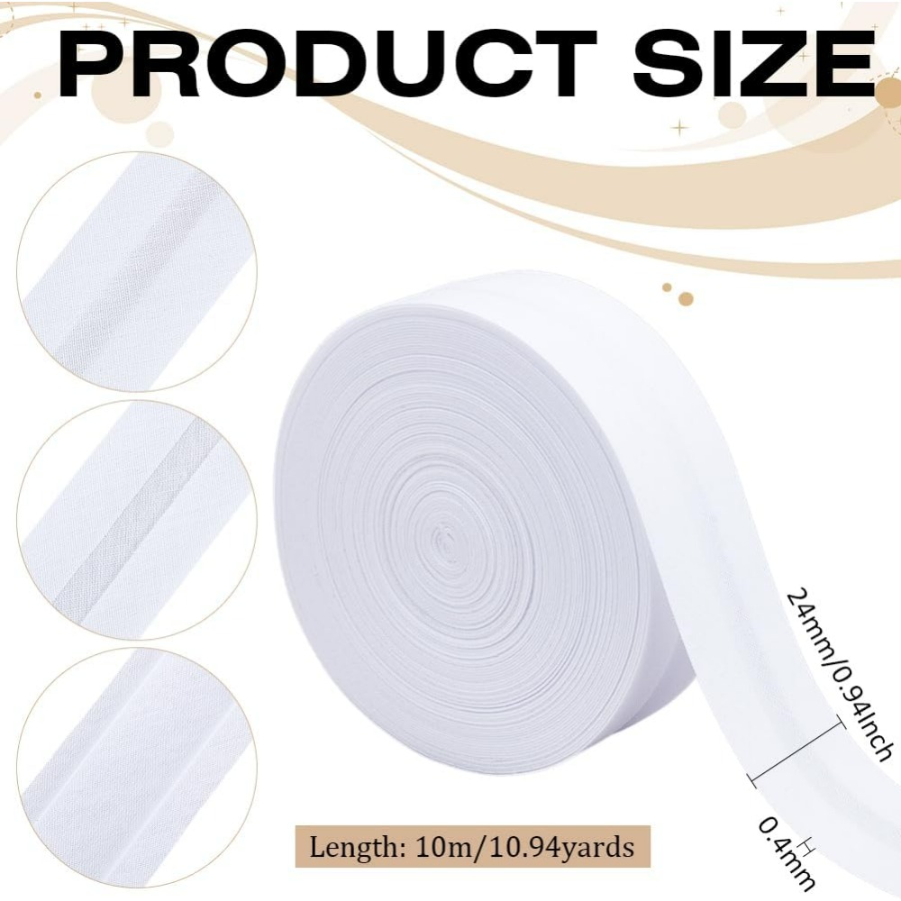 เทปไบแอสแบบพับเดี่ยว 10.9 หลา  - Binding Tape Bias บทวิจารณ์และราคา