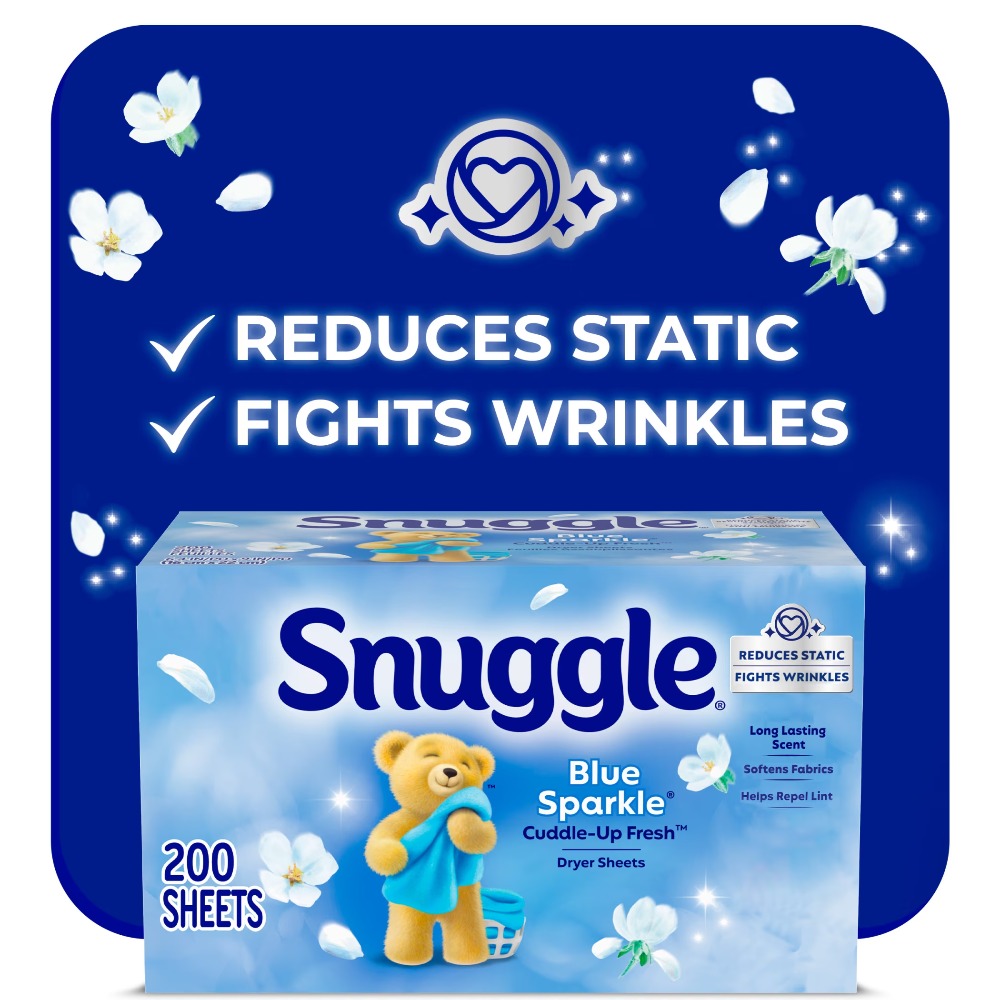 บลู สปาร์คเคิล คัดดল อัพ เฟรช  - Fabric Softener Sheet บทวิจารณ์และราคา