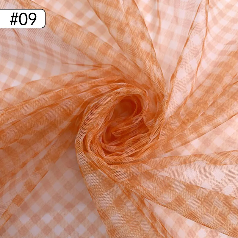 90x150cm Check Mesh Fabric Tra - Sewing Batik Fabric บทวิจารณ์และราคา