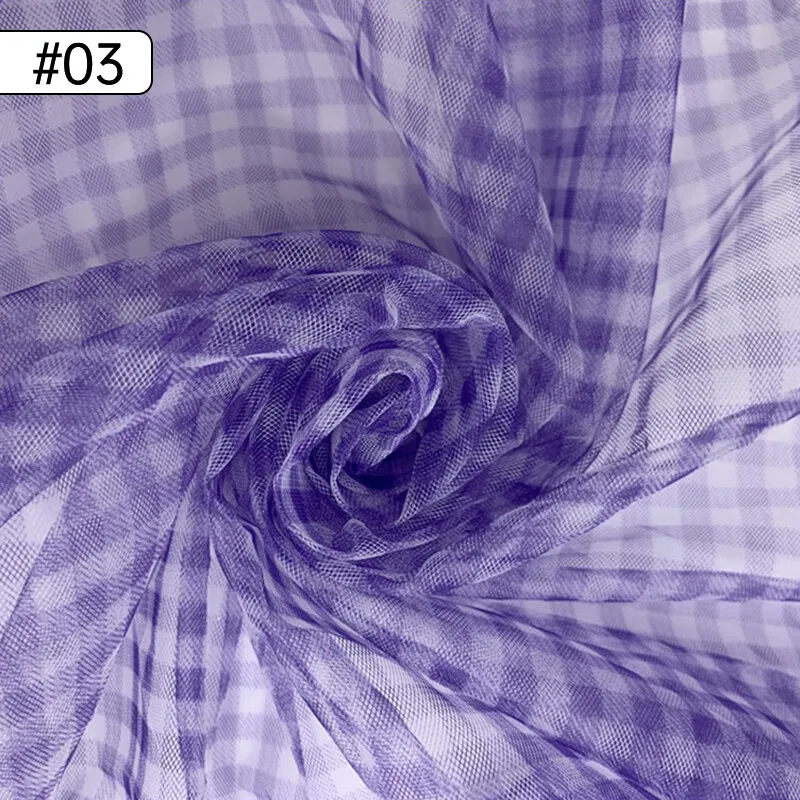 90x150cm Check Mesh Fabric Tra - Sewing Batik Fabric บทวิจารณ์และราคา