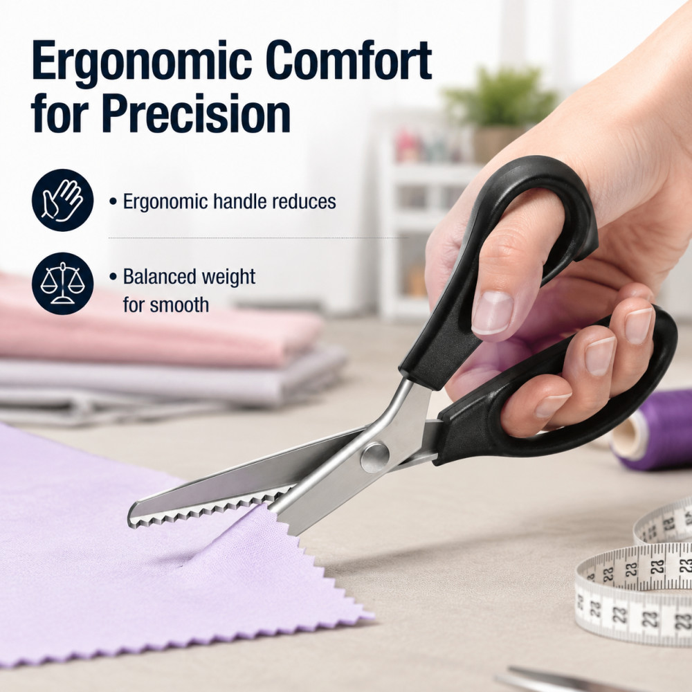 กรรไกรตัดผ้าสแตนเลสแบบซิกแซก ร - Sewing Zigzag บทวิจารณ์และราคา