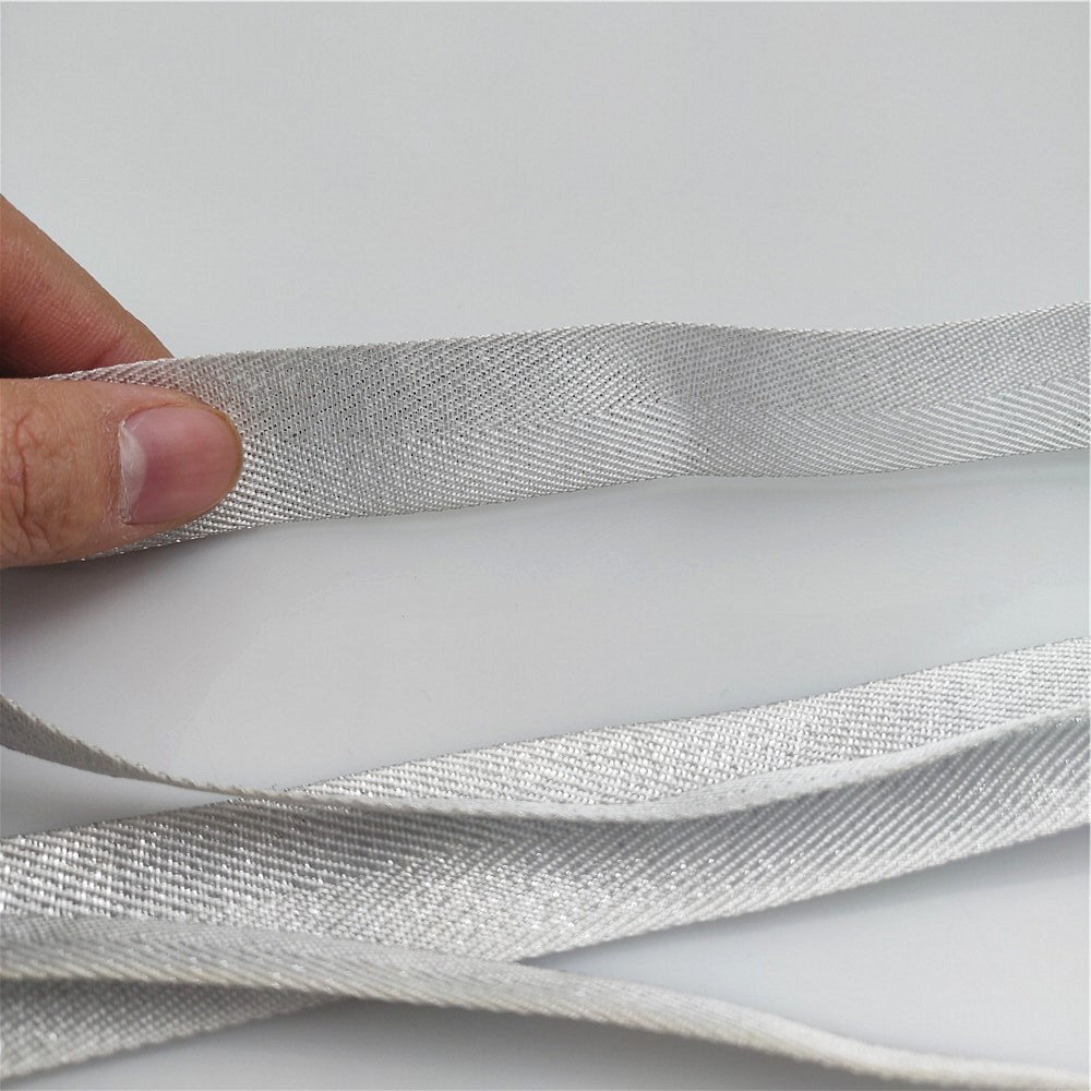 10-50มมความกว้างเงินTwillโพลีเ - Binding Tape Bias บทวิจารณ์และราคา