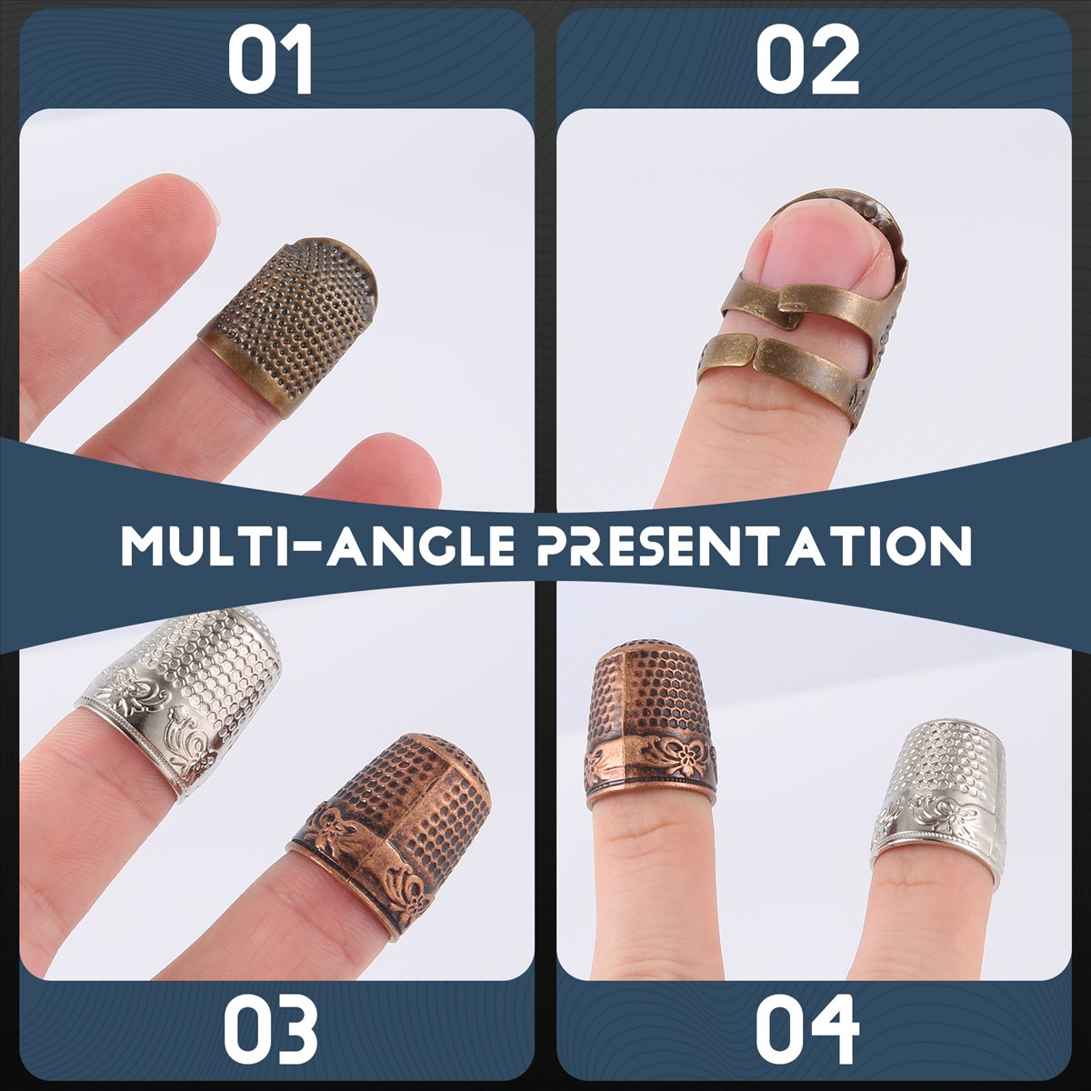 ปลอกนิ้วป้องกันการเจ็บนิ้วสำหร - Sewing Thimble Metal บทวิจารณ์และราคา