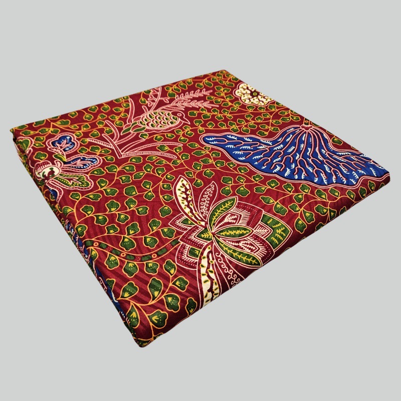 ผ้าบาติกแอฟริกันสีแดงพิมพ์ลายใ - Sewing Batik Fabric บทวิจารณ์และราคา