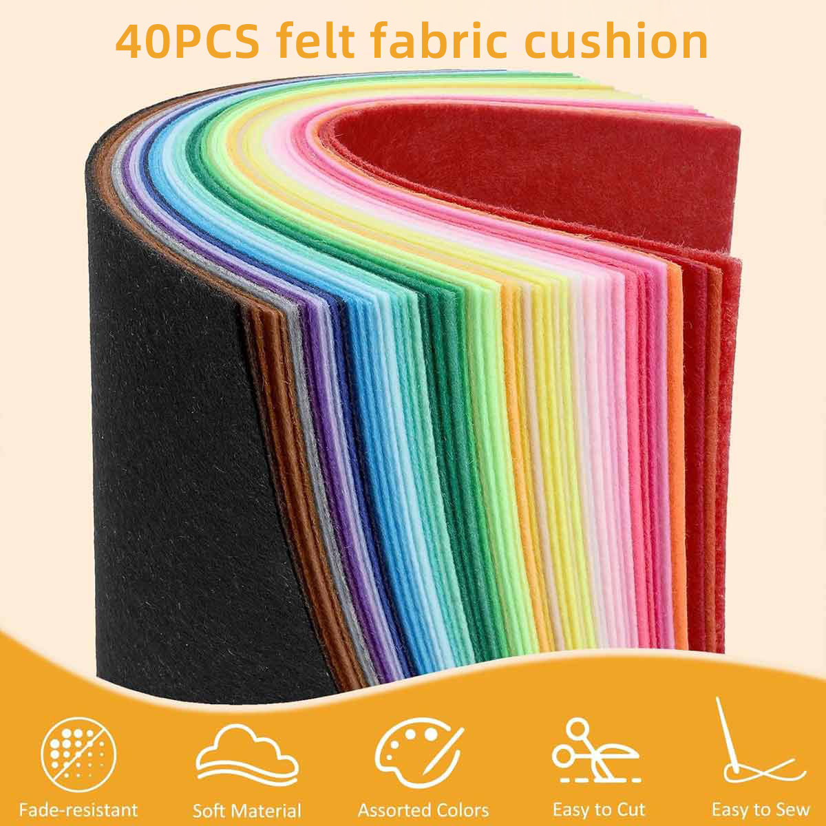ผ้าสักหลาด 40 ชิ้น แผ่นสักหลาด - Fabric Softener Sheet บทวิจารณ์และราคา