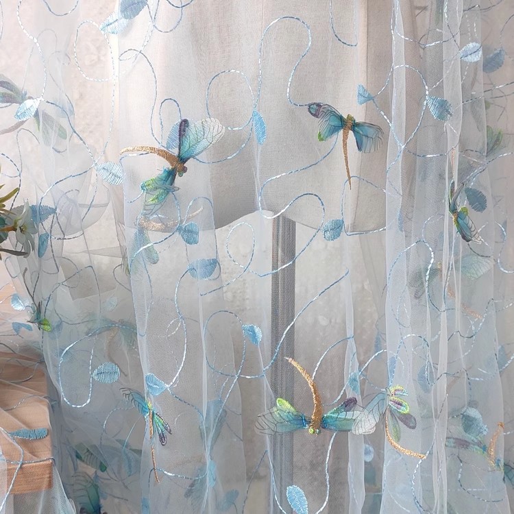 ผ้าตาข่ายสีฟ้าชมพู 1 หลา ปักลา - Sewing Embroidery Fabric บทวิจารณ์และราคา