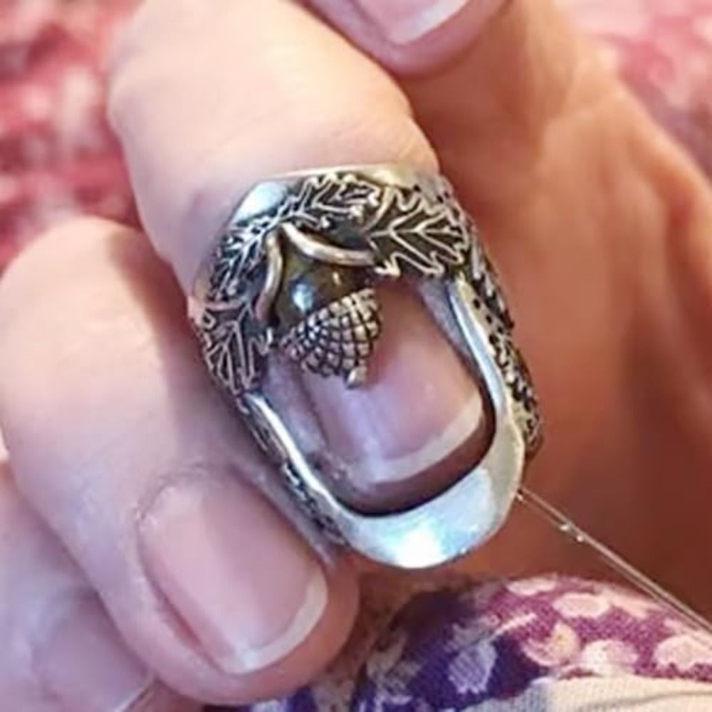 ปลอกนิ้วโลหะแบบเปิดรูปทรงลูกโอ - Sewing Thimble Metal บทวิจารณ์และราคา
