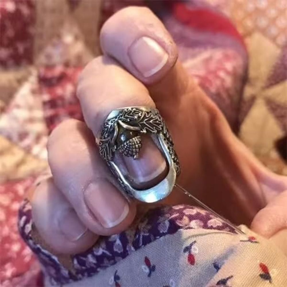 ปลอกนิ้วโลหะแบบเปิดรูปทรงลูกโอ - Sewing Thimble Metal บทวิจารณ์และราคา