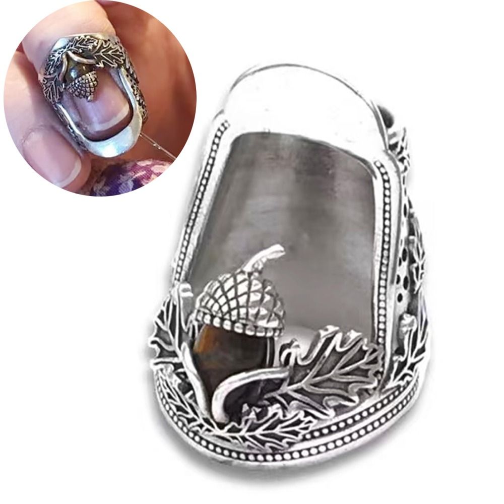 ปลอกนิ้วโลหะแบบเปิดรูปทรงลูกโอ - Sewing Thimble Metal บทวิจารณ์และราคา