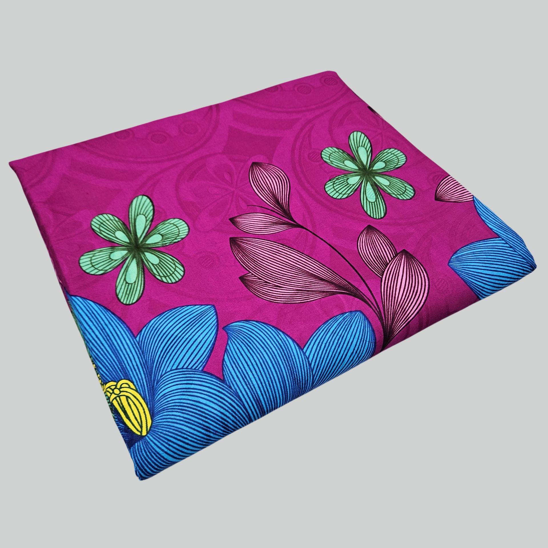 ผ้าพิมพ์ลายดอกไม้บนผ้าฝ้ายสีม่ - Sewing Batik Fabric บทวิจารณ์และราคา