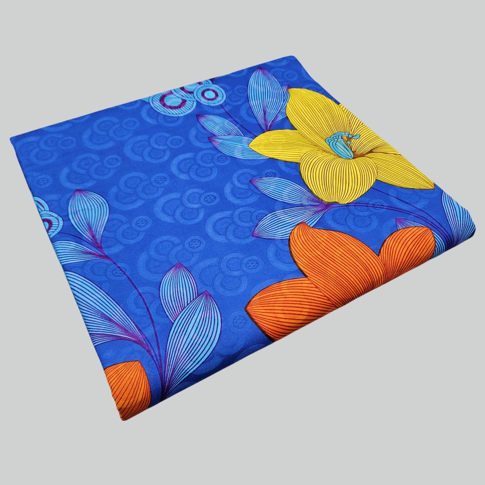 ผ้าพิมพ์ลายดอกไม้บนผ้าฝ้ายสีม่ - Sewing Batik Fabric บทวิจารณ์และราคา