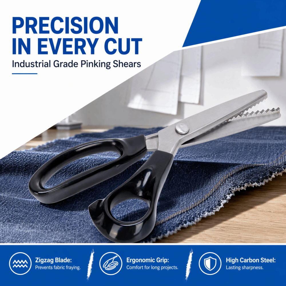กรรไกรตัดผ้าใบมีดหยักสแตนเลส ด - Pinking Shear Blade บทวิจารณ์และราคา