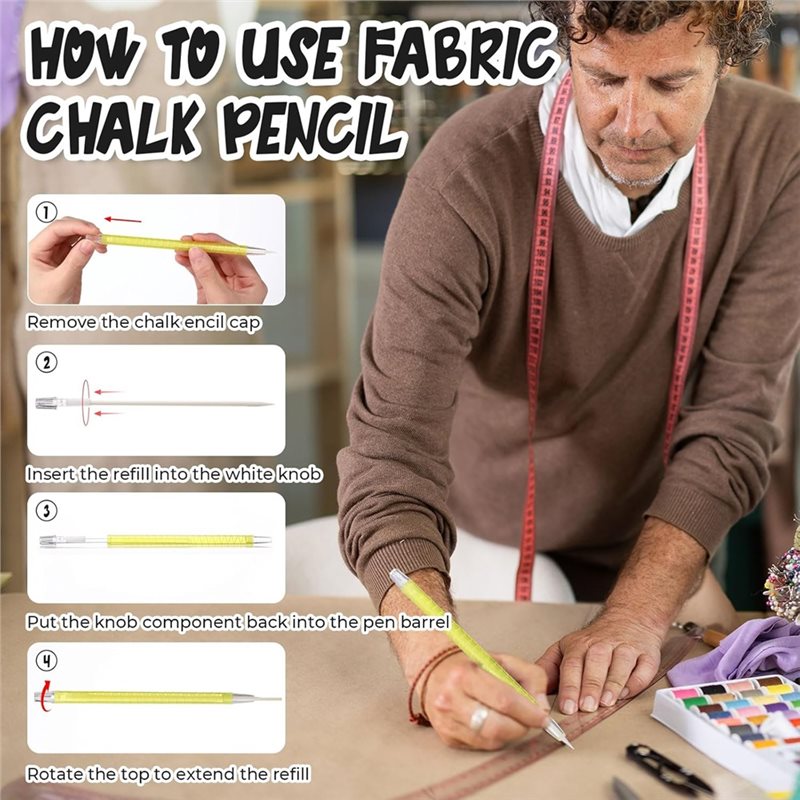 ปากกาเขียนผ้าสีขาวแบบเติมได้แล - Tailor Chalk Marker บทวิจารณ์และราคา