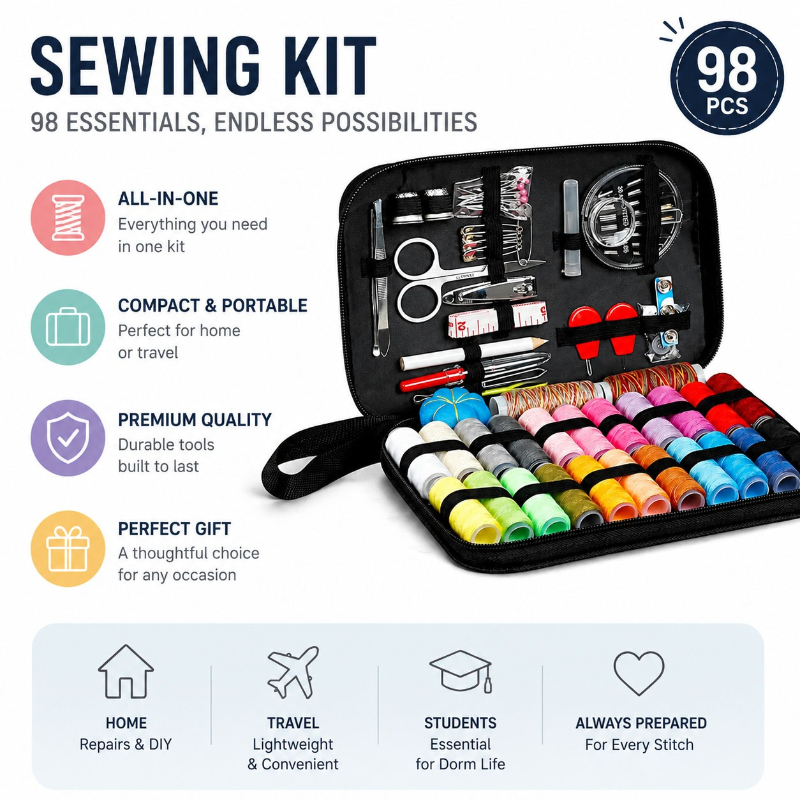 68/98 ชิ้นชุดเครื่องมืออุปกรณ์ - Sewing Necessities บทวิจารณ์และราคา