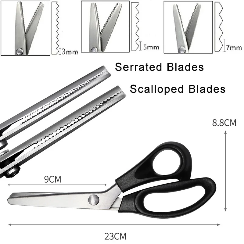 1 PC Pinking Shears สแตนเลสตัด - Pinking Shear Blade บทวิจารณ์และราคา