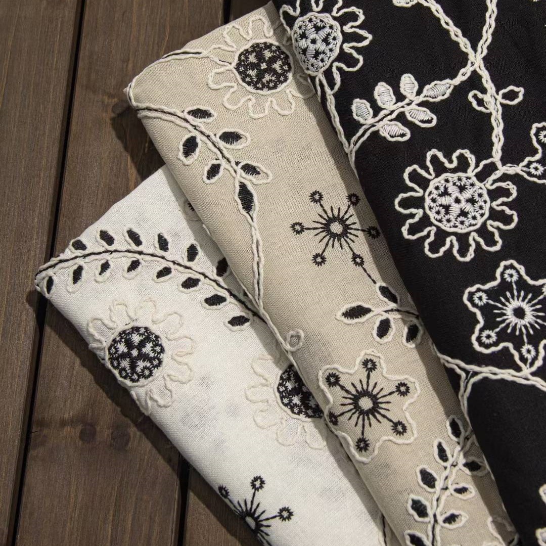 ผ้าลูกไม้ปักลาย 3 มิติ แบบวินเ - Vintage Sewing Textile บทวิจารณ์และราคา