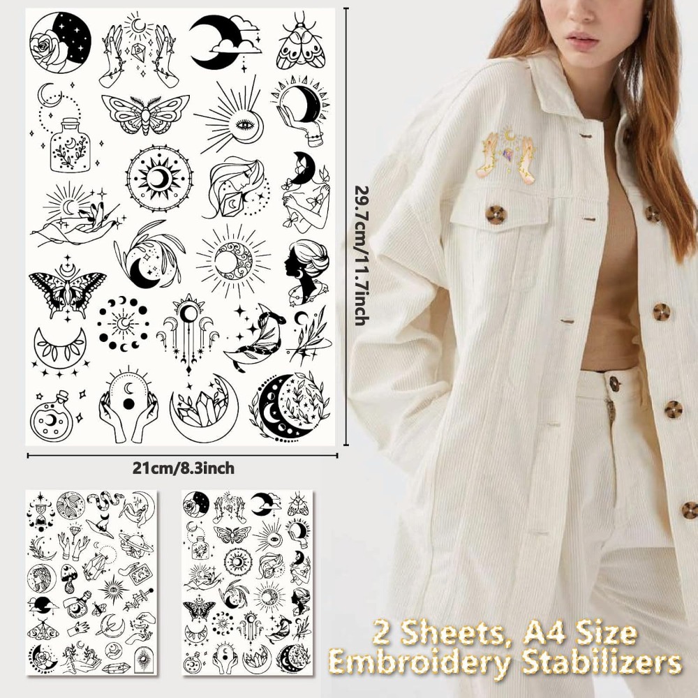 51 ชิ้น Boho Moon Sun น้ําเย็บ - Sewing Embroidery Fabric บทวิจารณ์และราคา